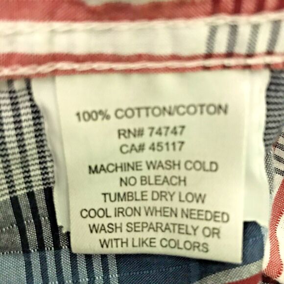 Red Head Brand Co. Western Shirt Men's 3XL Blue Red Plaid Button Up Long Sleeve - Picture 10 of 10